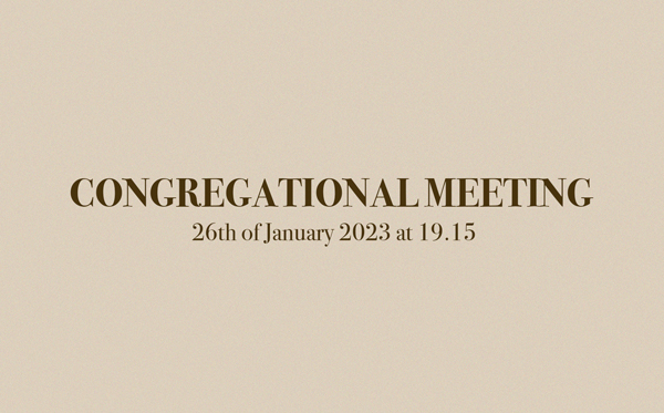 congregational meeting 26th of january